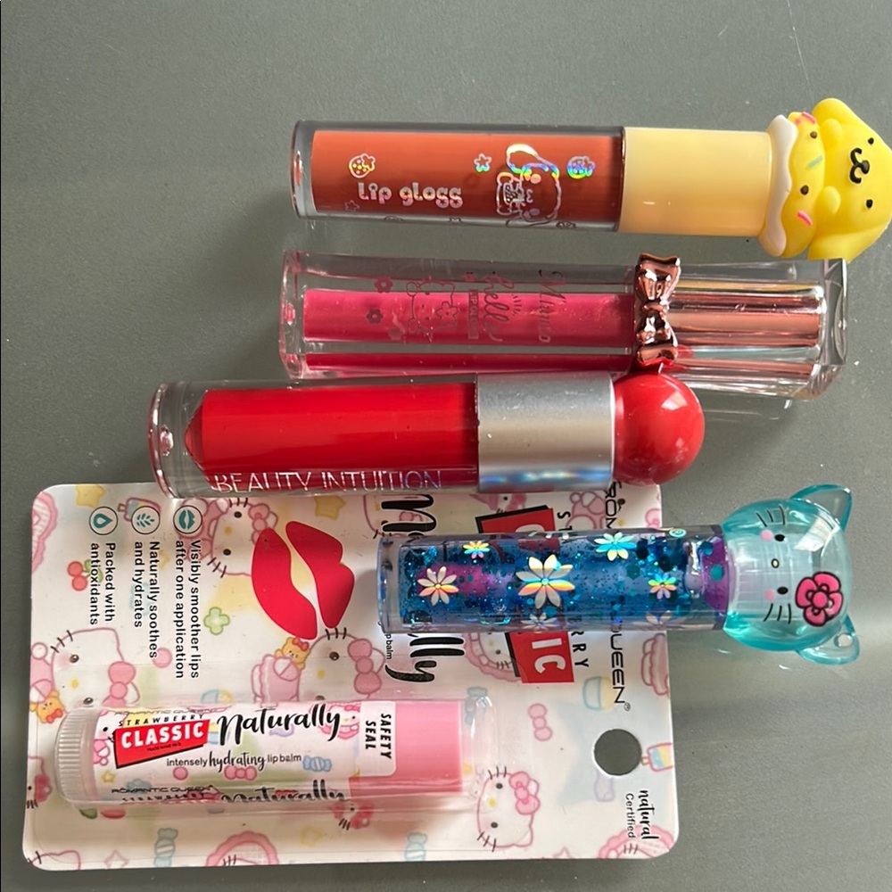 Cute Lip Gloss Set with Fun Designs